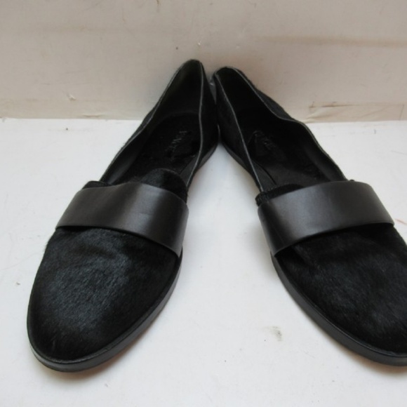 Vince Shoes - Vince Ladies Black Leather/Calfskin Flats, Size 9